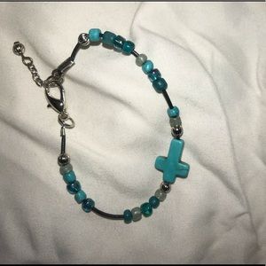 Cross Bracelet with Matching Earrings